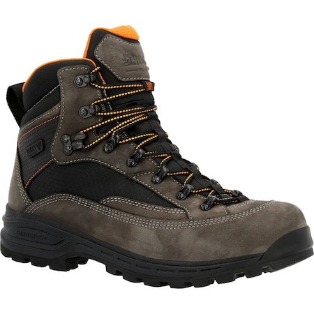 Rocky Waterproof Hiker Boot, 9 W, Leather, 6 in H, Charcoal RKS0644